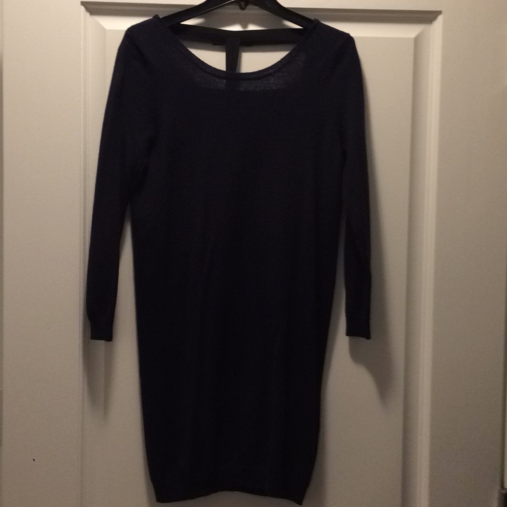 Sandro Paris Navy Merino Wool Sweater